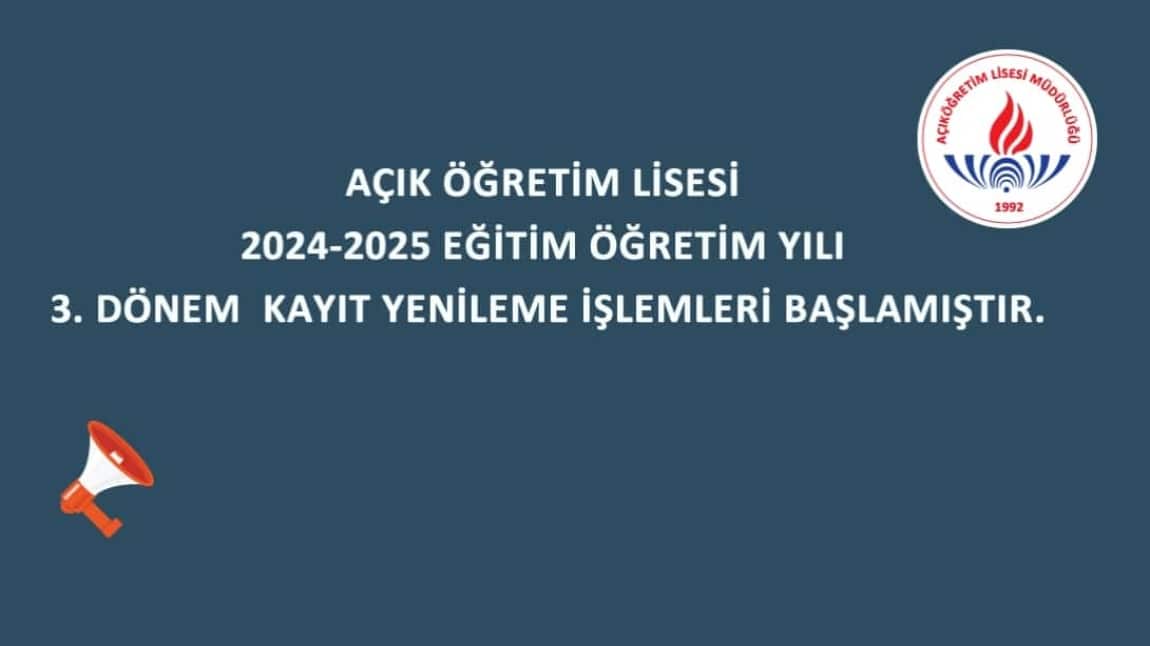 Açık Öğretim Lisesi kayıt yenileme işlemleri 